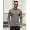 imageCOOFANDY Mens Long Sleeve T Shirts Crew Neck Casual Basic Tee Shirt Lightweight Pullover Shirts1 Packlight Gray