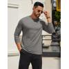 imageCOOFANDY Mens Long Sleeve T Shirts Crew Neck Casual Basic Tee Shirt Lightweight Pullover Shirts1 Packlight Gray