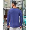 imageCOOFANDY Mens Long Sleeve Tee Shirts Crew Neck T Shirt Solid Casual Basic Tees Soft Stretch TShirtsHeather Blue