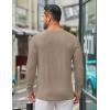 imageCOOFANDY Mens Long Sleeve Tee Shirts Crew Neck T Shirt Solid Casual Basic Tees Soft Stretch TShirtsKhaki