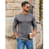 imageCOOFANDY Mens Long Sleeve Tee Shirts Stretch Crew Neck Thermal Shirts Casual T Shirts for MenLight Grey