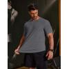 imageCOOFANDY Mens Muscle Shirt Short Sleeve Slim Fit TShirts Texture Crewneck Tees Longline Gym Workout Athletic ShirtDark Grey