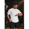 imageCOOFANDY Mens Muscle Shirt Short Sleeve Slim Fit TShirts Texture Crewneck Tees Longline Gym Workout Athletic ShirtWhite