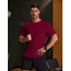 imageCOOFANDY Mens Muscle Shirt Short Sleeve Slim Fit TShirts Texture Crewneck Tees Longline Gym Workout Athletic ShirtWine Red