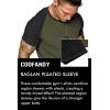 imageCOOFANDY Mens Muscle TShirt Pleated Raglan Sleeve Bodybuilding Gym Tee Short Sleeve Fashion Workout Shirts Hipster ShirtPattern3 Army Green  Black