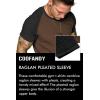 imageCOOFANDY Mens Muscle TShirt Pleated Raglan Sleeve Bodybuilding Gym Tee Short Sleeve Fashion Workout Shirts Hipster ShirtPattern3 Brown  Black