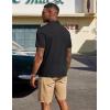 imageCOOFANDY Mens Polo Shirts Short Sleeve Casual Summer Polo Tee Classic Collared Golf Stylish Tops01black