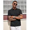 imageCOOFANDY Mens Polo Shirts Short Sleeve Casual Summer Polo Tee Classic Collared Golf Stylish Tops01black