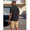 imageCOOFANDY Mens Polo Shirts Short Sleeve Casual Summer Polo Tee Classic Collared Golf Stylish Tops02black Solid