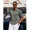 imageCOOFANDY Mens Polo Shirts Short Sleeve Casual Summer Polo Tee Classic Collared Golf Stylish TopsArmy Green
