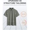 imageCOOFANDY Mens Polo Shirts Short Sleeve Casual Summer Polo Tee Classic Collared Golf Stylish TopsArmy Green