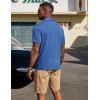 imageCOOFANDY Mens Polo Shirts Short Sleeve Casual Summer Polo Tee Classic Collared Golf Stylish TopsBlue