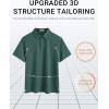imageCOOFANDY Mens Polo Shirts Short Sleeve Casual Summer Polo Tee Classic Collared Golf Stylish TopsGreen