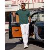 imageCOOFANDY Mens Polo Shirts Short Sleeve Casual Summer Polo Tee Classic Collared Golf Stylish TopsGreen