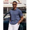 imageCOOFANDY Mens Polo Shirts Short Sleeve Casual Summer Polo Tee Classic Collared Golf Stylish TopsNavy Bluenew