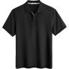 imageCOOFANDY Mens Polo Shirts Short Sleeve Cotton Pique Casual Button T Shirts Classic Fit Collared Golf ShirtsBlack