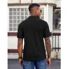imageCOOFANDY Mens Polo Shirts Short Sleeve Cotton Pique Casual Button T Shirts Classic Fit Collared Golf ShirtsBlack