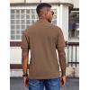 imageCOOFANDY Mens Polo Shirts Short Sleeve Cotton Pique Casual Button T Shirts Classic Fit Collared Golf ShirtsBrown