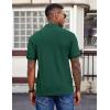 imageCOOFANDY Mens Polo Shirts Short Sleeve Cotton Pique Casual Button T Shirts Classic Fit Collared Golf ShirtsGreen