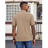 imageCOOFANDY Mens Polo Shirts Short Sleeve Cotton Pique Casual Button T Shirts Classic Fit Collared Golf ShirtsKhaki