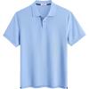 imageCOOFANDY Mens Polo Shirts Short Sleeve Cotton Pique Casual Button T Shirts Classic Fit Collared Golf ShirtsLight Blue