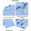 imageCOOFANDY Mens Polo Shirts Short Sleeve Cotton Pique Casual Button T Shirts Classic Fit Collared Golf ShirtsLight Blue