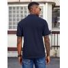 imageCOOFANDY Mens Polo Shirts Short Sleeve Cotton Pique Casual Button T Shirts Classic Fit Collared Golf ShirtsNavy Blue