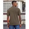 imageCOOFANDY Mens Polo Shirts Short Sleeve Cotton Pique Casual Button T Shirts Classic Fit Collared Golf ShirtsOlive Green