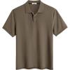 imageCOOFANDY Mens Polo Shirts Short Sleeve Cotton Pique Casual Button T Shirts Classic Fit Collared Golf ShirtsOlive Green