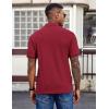 imageCOOFANDY Mens Polo Shirts Short Sleeve Cotton Pique Casual Button T Shirts Classic Fit Collared Golf ShirtsRed