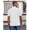 imageCOOFANDY Mens Polo Shirts Short Sleeve Cotton Pique Casual Button T Shirts Classic Fit Collared Golf ShirtsWhite