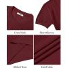 imageCOOFANDY Mens Short Sleeve Knit TShirts Casual Crewneck Sweater Shirts Wine Red