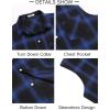 imageCOOFANDY Mens Sleeveless Flannel Shirt Casual Summer Tank Top Button Up Sleeveless Beach Shirts with Chest PocketBlue1