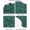 imageCOOFANDY Mens Sleeveless Flannel Shirt Casual Summer Tank Top Button Up Sleeveless Beach Shirts with Chest PocketGreen