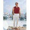 imageCOOFANDY Mens Summer Beach Tank Tops Sleeveless Button Up Shirt Casual Textured Tank ShirtsWine Red