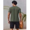 imageCOOFANDY Mens Swim Shirt Short Sleeve UPF 50 Sun Shirt Rash Guard TShirts Quick Dry Beach Shirts BreathableArmy Green