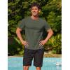 imageCOOFANDY Mens Swim Shirt Short Sleeve UPF 50 Sun Shirt Rash Guard TShirts Quick Dry Beach Shirts BreathableArmy Green
