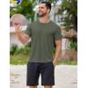 imageCOOFANDY Mens Swim Shirt Short Sleeve UPF 50 Sun Shirt Rash Guard TShirts Quick Dry Beach Shirts BreathableArmy Green