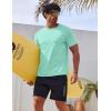 imageCOOFANDY Mens Swim Shirt Short Sleeve UPF 50 Sun Shirt Rash Guard TShirts Quick Dry Beach Shirts BreathableIce Green
