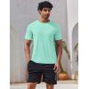 imageCOOFANDY Mens Swim Shirt Short Sleeve UPF 50 Sun Shirt Rash Guard TShirts Quick Dry Beach Shirts BreathableIce Green
