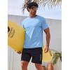 imageCOOFANDY Mens Swim Shirt Short Sleeve UPF 50 Sun Shirt Rash Guard TShirts Quick Dry Beach Shirts BreathableLight Blue