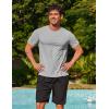 imageCOOFANDY Mens Swim Shirt Short Sleeve UPF 50 Sun Shirt Rash Guard TShirts Quick Dry Beach Shirts BreathableLight Grey
