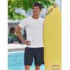 imageCOOFANDY Mens Swim Shirt Short Sleeve UPF 50 Sun Shirt Rash Guard TShirts Quick Dry Beach Shirts BreathableWhite