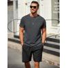 imageCOOFANDY Mens T Shirt Short Sleeve Classic Crew Neck TShirt Casual Summer Basic Tee ShirtsDark Gray