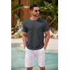 imageCOOFANDY Mens T Shirt Short Sleeve Classic Crew Neck TShirt Casual Summer Basic Tee ShirtsDark Gray