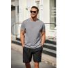 imageCOOFANDY Mens T Shirt Short Sleeve Classic Crew Neck TShirt Casual Summer Basic Tee ShirtsLight Gray