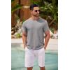imageCOOFANDY Mens T Shirt Short Sleeve Classic Crew Neck TShirt Casual Summer Basic Tee ShirtsLight Gray