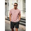 imageCOOFANDY Mens T Shirt Short Sleeve Classic Crew Neck TShirt Casual Summer Basic Tee ShirtsLight Pink
