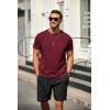 imageCOOFANDY Mens T Shirt Short Sleeve Classic Crew Neck TShirt Casual Summer Basic Tee ShirtsWine Red