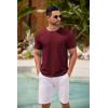 imageCOOFANDY Mens T Shirt Short Sleeve Classic Crew Neck TShirt Casual Summer Basic Tee ShirtsWine Red